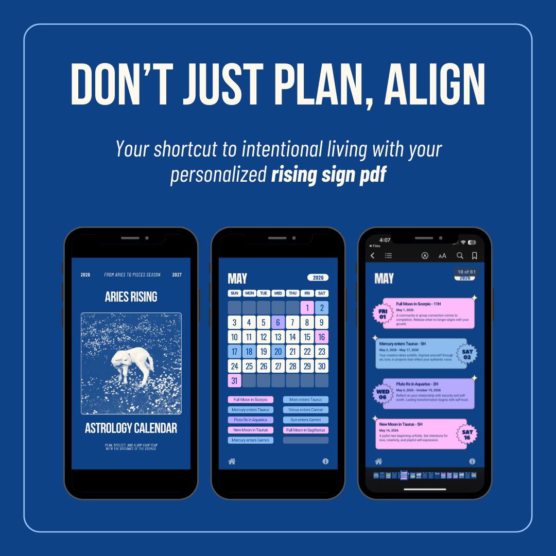 Your Rising Sign Astrology Calendar (Digital PDF)